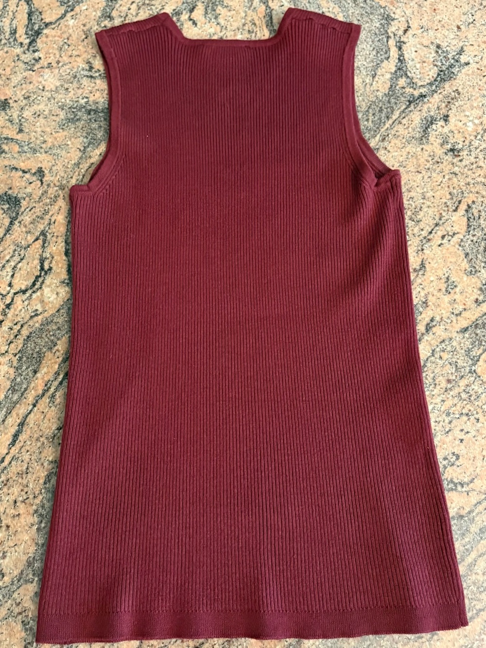 Tommy Hilfiger Women's Ribbed Knit Sleeveless Top Burgundy Size M - Picture 6 of 6